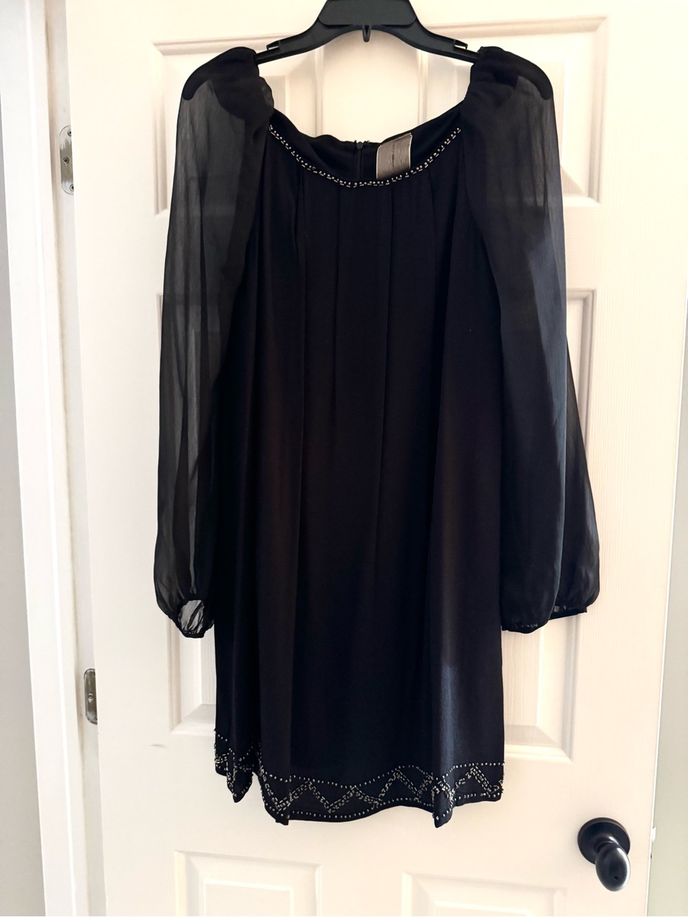 Moon Collection Black Dress with Metallic Label